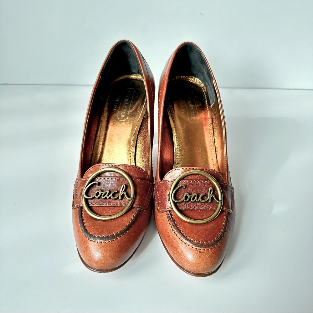 Coach Woman’s Shoe Style: A3849 Hanah Waxy Calf Color:Whiskey Size 7.5 Width: M